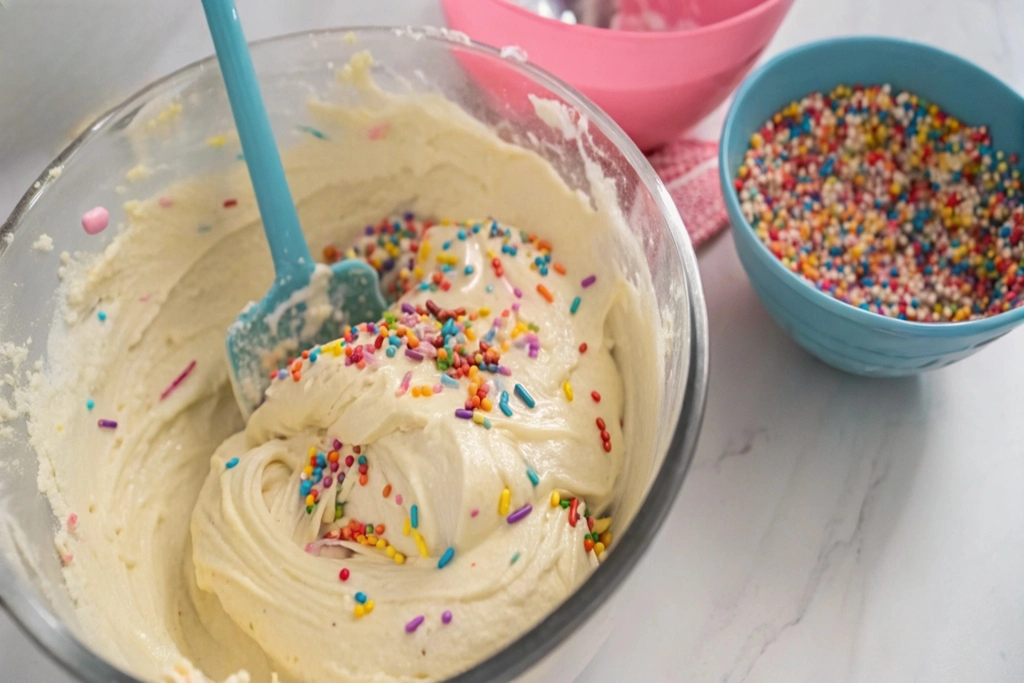 Birthday Cake Cupcake Batter, How-To