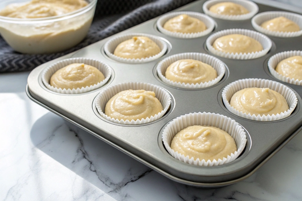 Vanilla cupcakes with chocolate frosting Step