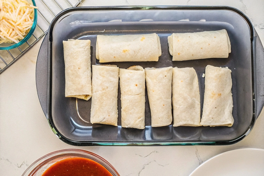 frozen burrito casserole instructions, Arrange the Burritos