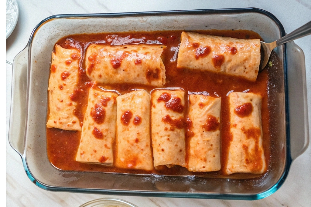 frozen burrito casserole instructions-Add the Red Sauce
