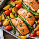 One-Pan Roasted Salmon with Veggies