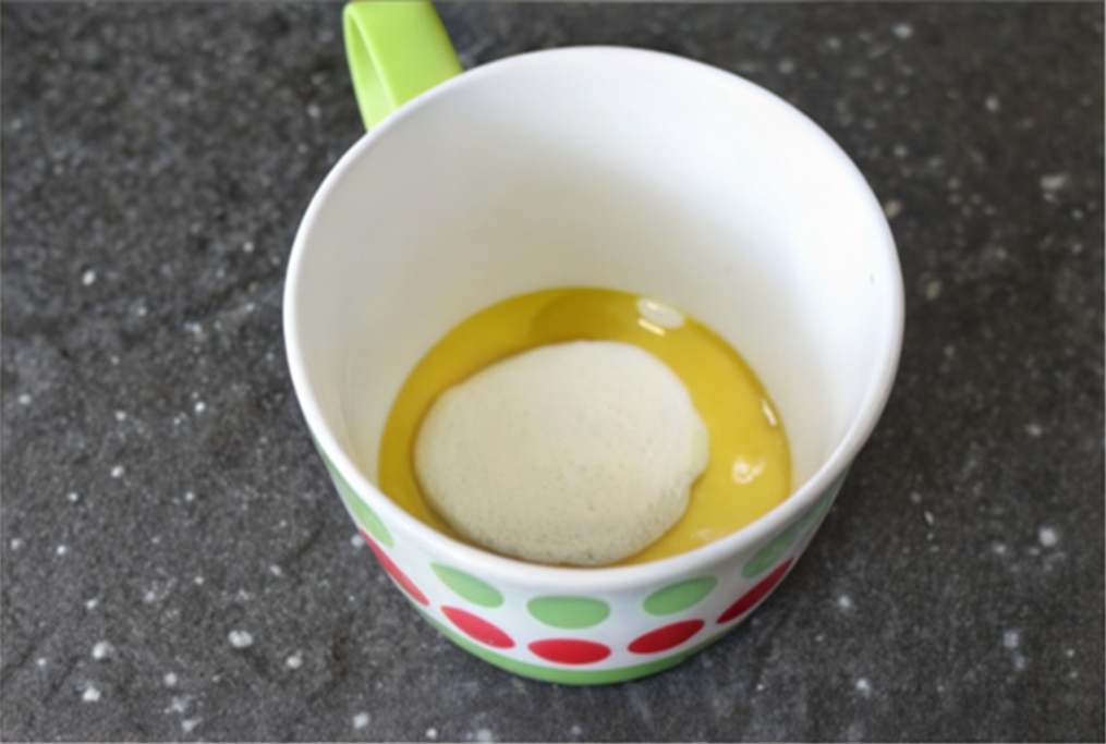 chocolate lava mug cake-Melt the Butter