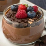 Served Chocolate Egg Pudding